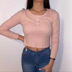 Pink long sleeve tee